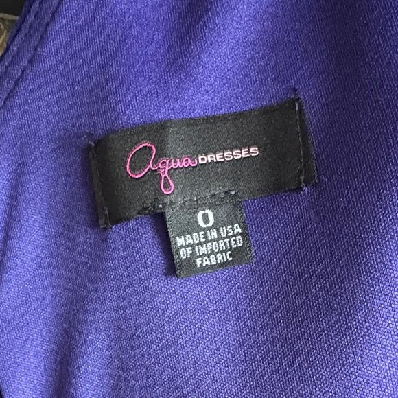 New ! Elegant Royal Blue Asymmetrical Dress, Size 0 - Picture 4 of 8